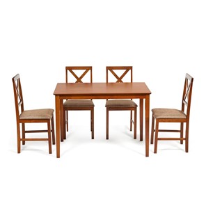 Обеденная группа Хадсон (стол + 4 стула) id 13831 Espresso арт.13831 в Пскове